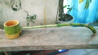 How to make bamboo tools to water tea is simple but beautiful
