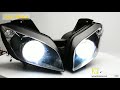 kt fit for yamaha r15 2012 2016 custom led demon eye headlight assembly