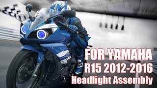 KT fit for Yamaha R15 2012-2016 Custom LED Demon Eye Headlight Assembly