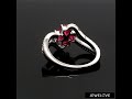 Designer Platinum Hear Ruby Diamond Ring for Women JL PT R8190 - Jewelove