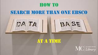Search Multiple EBSCO Databases at One Time