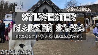 🔴Zakopane, Sylwester pod Gubałówką. TŁUMY! 2023.12.31 ASMR