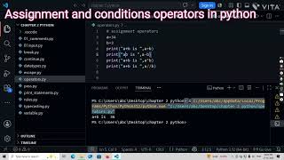 Assignment and conditional operator in python #coding #code