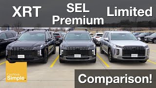 2023 Hyundai Palisade XRT vs SEL Premium vs Limited | Side by Side Trim Comparison!