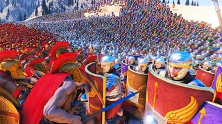 Спартанцы в меньшинстве против Римлян \ Ultimate Epic Battle Simulator.