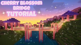 Minecraft | How to build a Cherry Blossom Bridge ✨build tutorial✨