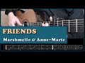 FRIENDS Marshmello & Anne-Marie with TABS !!! & Bonus: Backing Track!!! Super Easy!