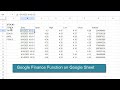 How to use the GoogleFinance function in Google Sheets