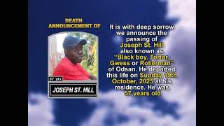 Joseph St. Hill ~ Short Obituary