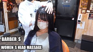 [Barber] Severe stiff shoulder massage for women