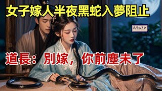 民間故事：女子嫁人，半夜黑蛇入夢阻止，道長：別嫁，你前塵未了|珍姐故事會