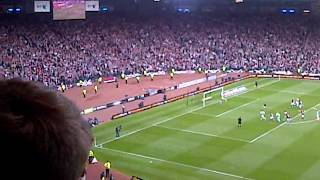 Hearts of Midlothian penalty against hibs - Scottish Cup Final 2012