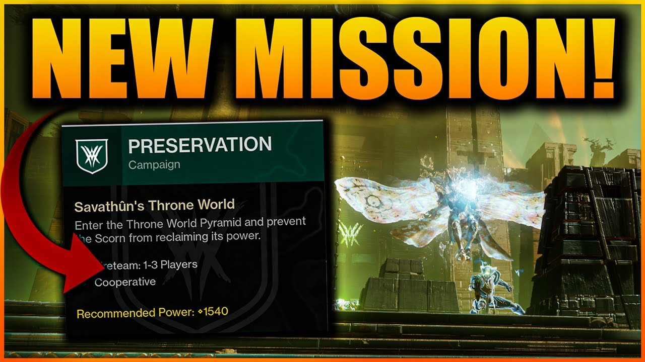 Destiny 2: NEW Preservation Mission Solo - This Mission Unlocks The ...