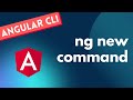 3. ng New command for creating a new Angular application in Angular CLI and its available Options