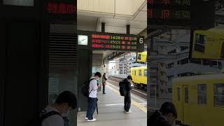 JR大分駅 6番のりば 列車案内板 特急あそぼーい！熊本行き・特急ゆふ3号博多行き