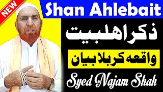 Najam Shah New Bayan 2020 | Panjtan Pak Ki Shan | Shan Ahlebait | Najam Shah Waqia Karbala Bayan