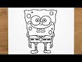 How to draw SpongeBob step by step, EASY