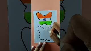 Indian Flag ❤️ Pakistan Flag || Republic Day Drawing || Independence day drawing #shorts #art