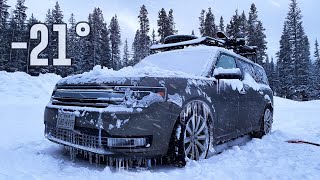Car Camping in -21 Degrees With No Heat | Extreme Winter Camping