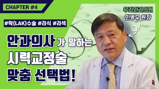 안과의사가 말하는 시력교정술 맞춤 선택법! 라식, 라섹, 락 LAK 수술