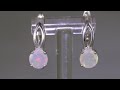 Серебряные серьги с опалом natural opal earring 925 sterling silver