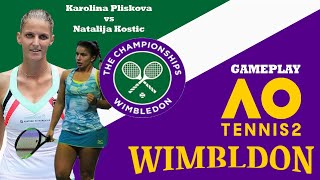 Karolina Pliskova vs Alize Cornet   🏆 ⚽ Wimbledon  (04/07/2023) 🎮 gameplay on AO  2