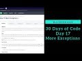 More Exceptions || HackerRank || Day 17 || Python