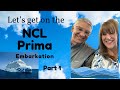 NCL Prima Pt 1 - Traveling to Galveston, Katie's Seafood House, Embarkation, Inside Cabin