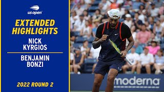 Nick Kyrgios vs. Benjamin Bonzi Extended Highlights | 2022 US Open Round 2