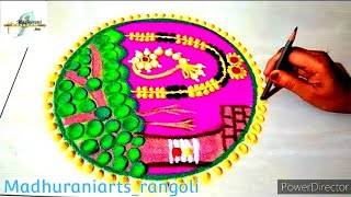 vat purnima rangoli design|vatpurnima rangoli|MadhuraniArts