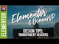 Transparent Headers in Wordpress with Elementor & OceanWP