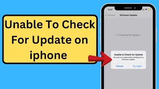 How to fix unable to check for updates (iPhone) | An error occurred while checking for update | iPad