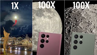 Samsung Galaxy S23 Ultra Vs Samsung Galaxy S22 Ultra live Zoom | 100X Moon Zoom