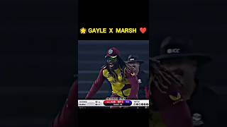 Gayle Take Wicket & Hugg Marsh ❤️❤️ match reaction #viral #cricket #trending #shorts