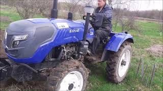 ОРАНКА МИНИ-ТРАКТОРОМ весна 2021 самодельный плуг. Plowing the garden with a homemade PLOW