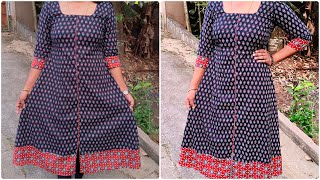 Simple Front Open Aline Kurti Cutting And Stitching @rpfashiontech1545