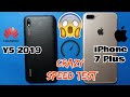 Huawei Y5 2019 vs iPhone 7 Plus Speed Test - Crazy Speed Test - Unexpected Results