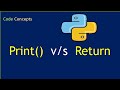 Print VS Return in python Function || difference between return and print in python