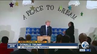Donald Trump interrupted by Flint, Michigan pastor
