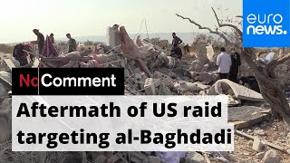 Video purportedly shows aftermath of US raid targeting al-Baghdadi