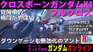 98#ガンオン クロスボーンガンダムX1フルクロス！覚醒すると超絶格闘マシーン化！ついでにハリソンF91と素F91も-ガンダムオンライン