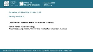 Plenary session II: Rohini Pande 'Inframarginality, measurement and verification in carbon markets'