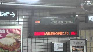 台風15号の影響で田園都市線が運転を見合わせた（その２）