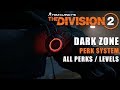 The Division 2 ALL Dark Zone Level Perks