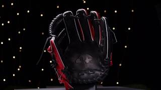 44 Pro Custom Baseball Glove JP11 Signature Series Black Red Snakeskin Cross Web