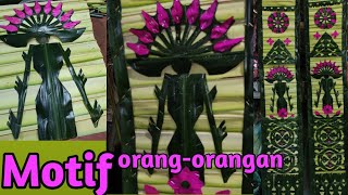 Contoh motif orang-orangan untuk lamak upacara