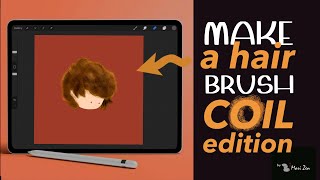 How to Make a Coil Hair Brush in Procreate Step by Step