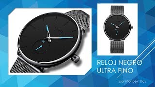 Reloj de Pulsera negro ultra fino para hombre, CIVO C0124 black