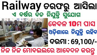 Odisha Railway Recruitment 2025 ! Apply Online For 32,438 Posts ! 10th Pass Govt Jobs