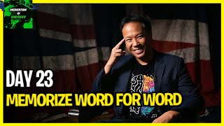 Day 23 - Memorize Word For Word|Unleash Your Superbrain | Jim Kwik